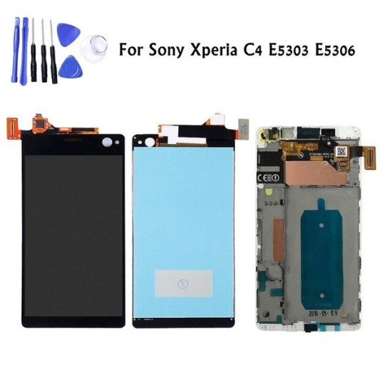 TOUCH+LCD WITH FRAME SONY XPERIA C4 E5303 E5306 BLACK